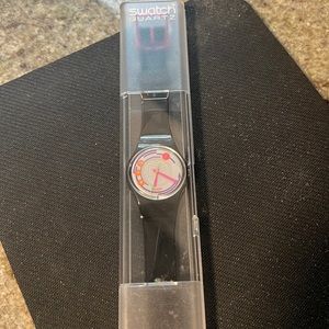 🔥HOT🔥 RARE NEW VINTAGE GLOBAL SWATCH WATCH, 1992, ORIG.CASE, MISSING PAPERWORK